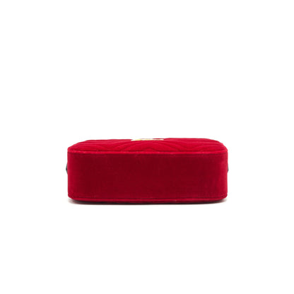 Gucci Marmont Valvet Camera Bag Red
