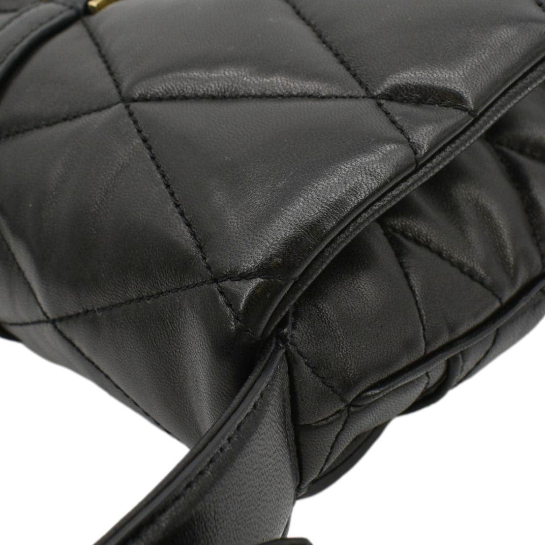 YVES SAINT LAURENT LE 57 Quilted Leather Hobo Bag Black