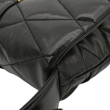 YVES SAINT LAURENT LE 57 Quilted Leather Hobo Bag Black