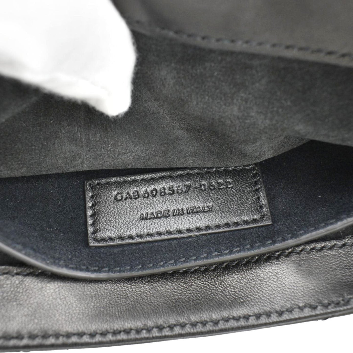 YVES SAINT LAURENT LE 57 Quilted Leather Hobo Bag Black