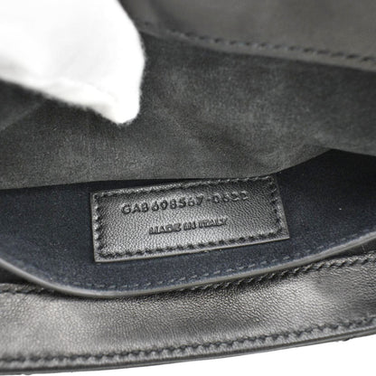 YVES SAINT LAURENT LE 57 Quilted Leather Hobo Bag Black