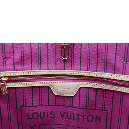 LOUIS VUITTON Neverfull MM Monogram Canvas Tote Bag Brown