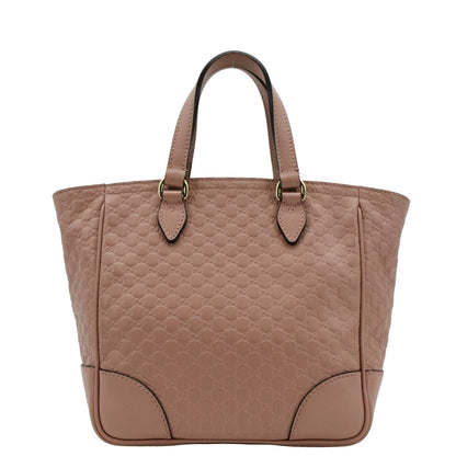 GUCCI Small Bree Microguccissima Leather Tote Crossbody Bag Pink 449241