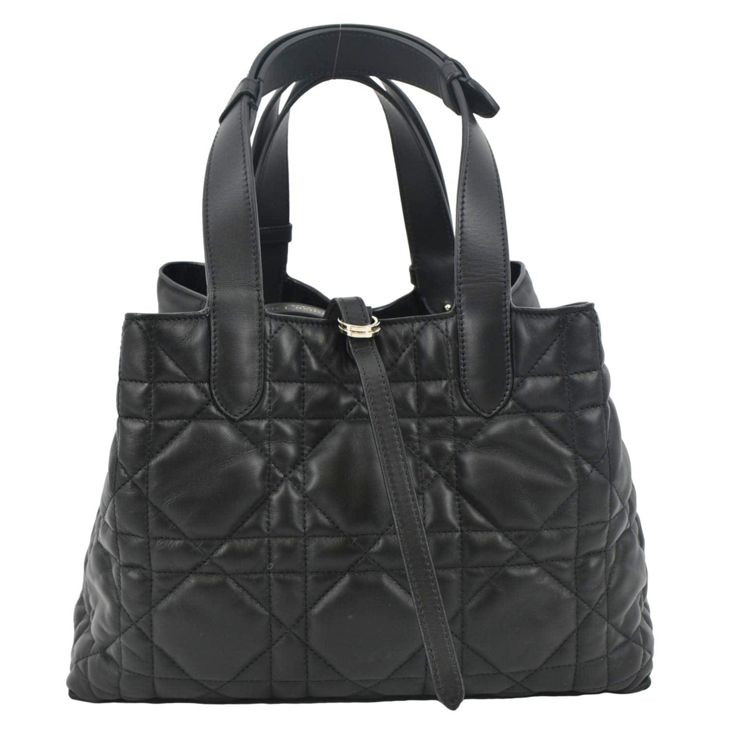 CHRISTIAN DIOR Medium Toujours Leather Shoulder Bag Black