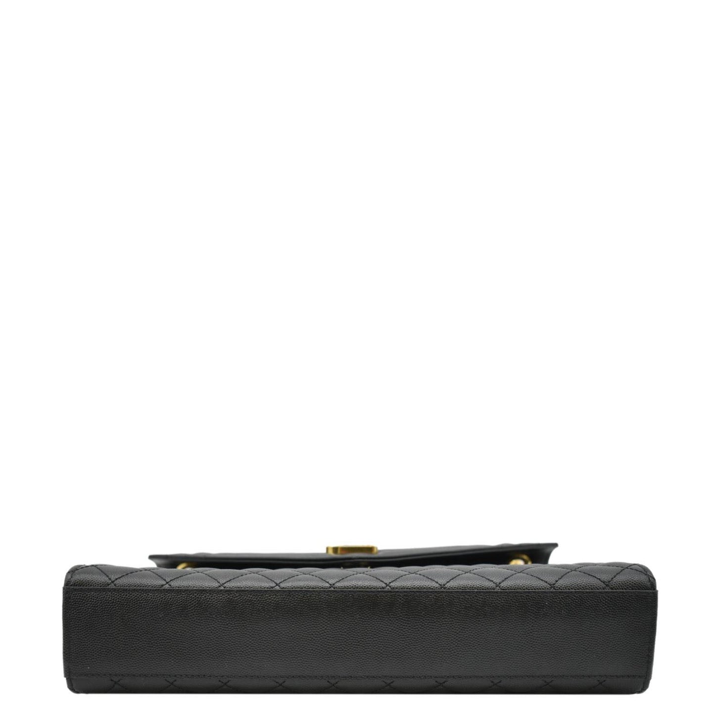 YVES SAINT LAURENT Envelope Large Mix Matelasse Leather Wallet Black