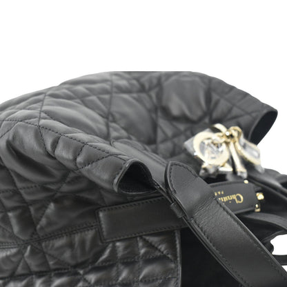 CHRISTIAN DIOR Medium Toujours Leather Shoulder Bag Black