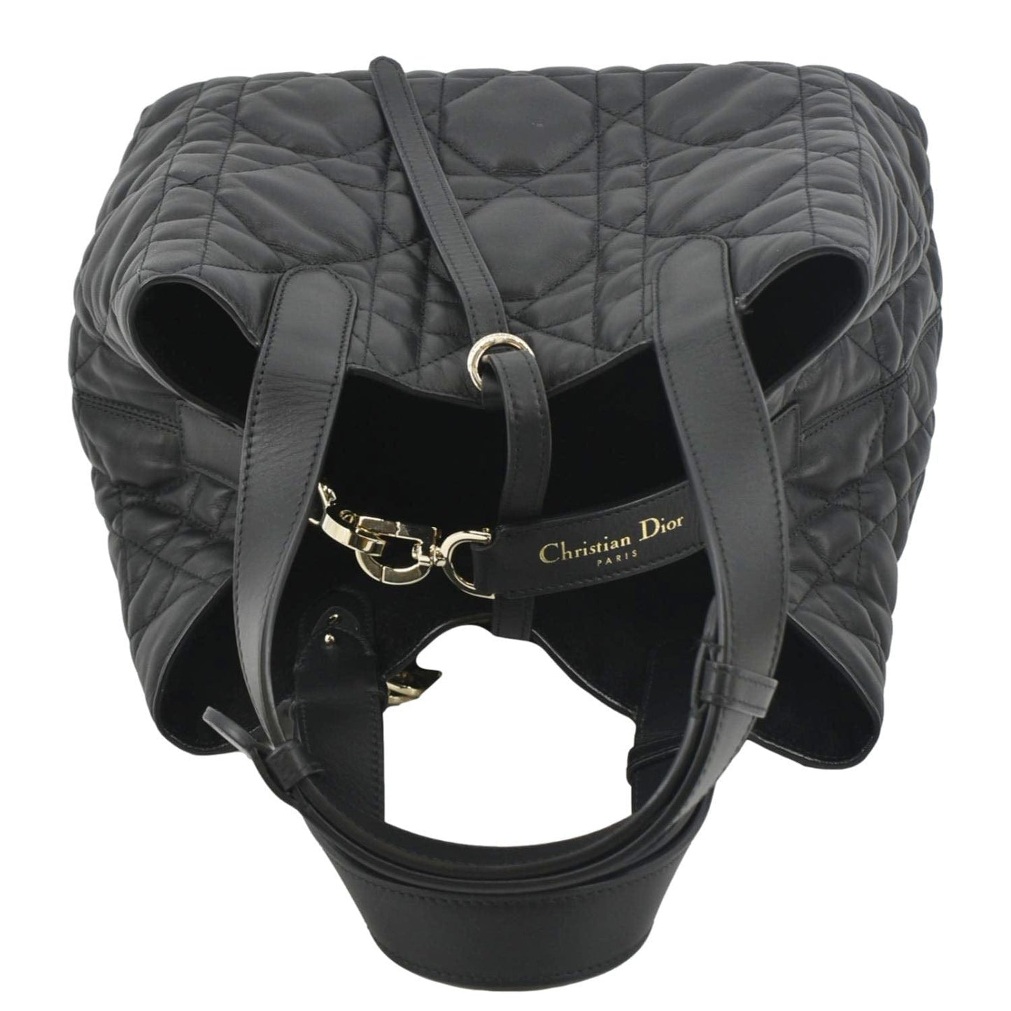 CHRISTIAN DIOR Medium Toujours Leather Shoulder Bag Black
