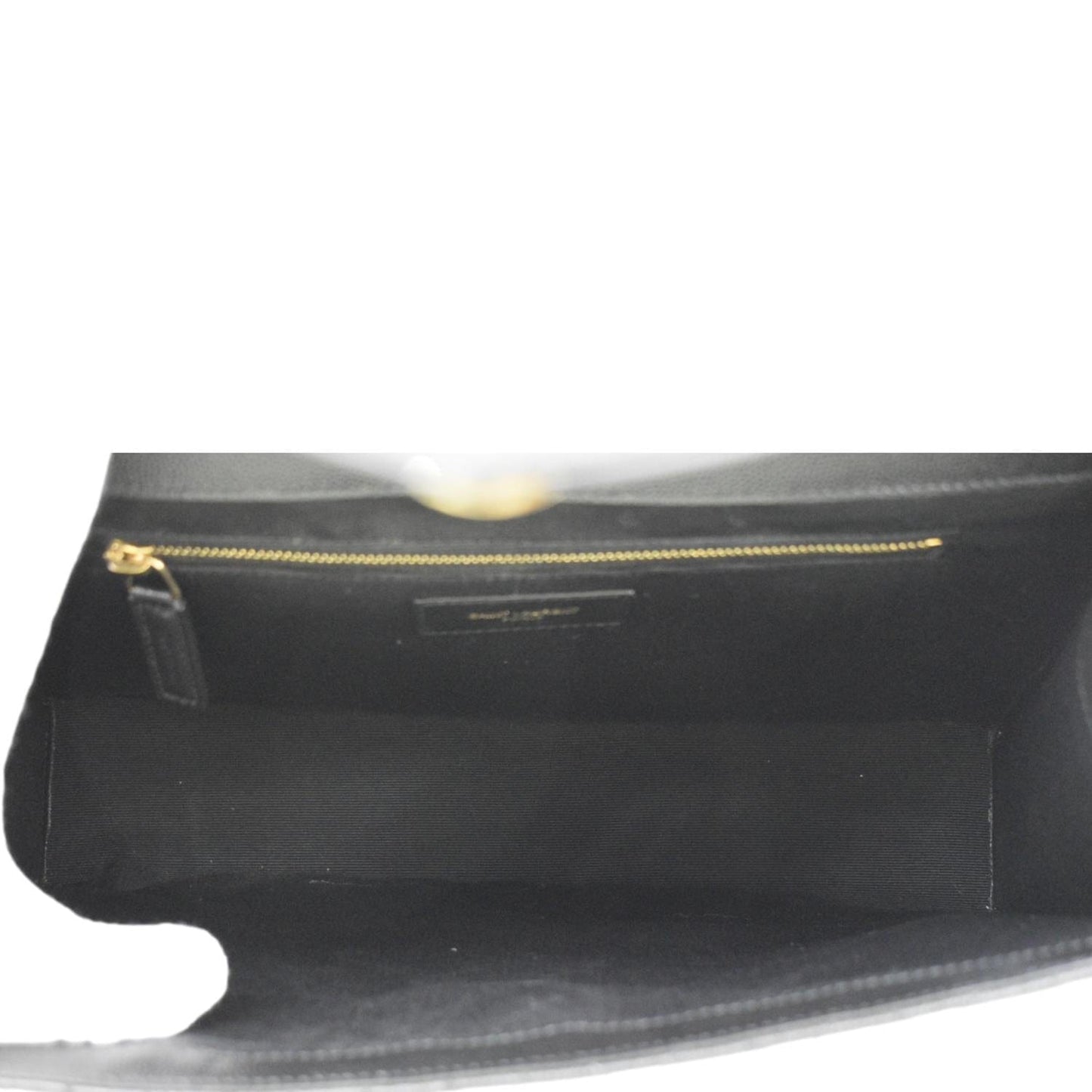 YVES SAINT LAURENT Envelope Large Mix Matelasse Leather Wallet Black