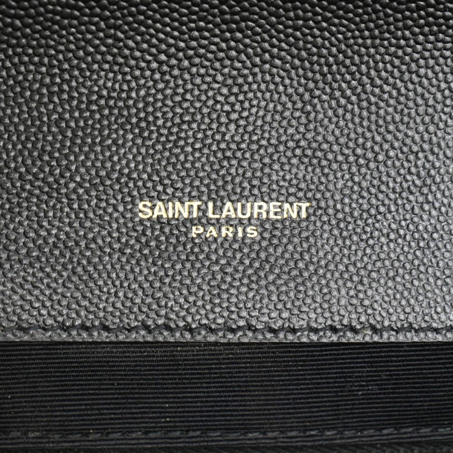 YVES SAINT LAURENT Envelope Large Mix Matelasse Leather Wallet Black