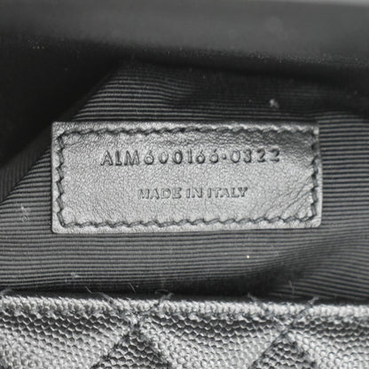 YVES SAINT LAURENT Envelope Large Mix Matelasse Leather Wallet Black