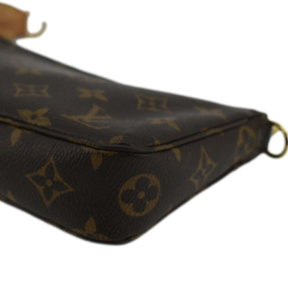 LOUIS VUITTON Pochette  Monogram Canvas Pouch Brown