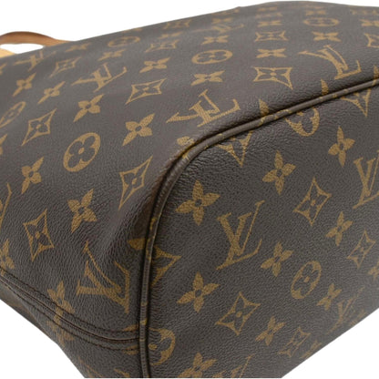 LOUIS VUITTON Neverfull MM Monogram Canvas Tote Bag Brown