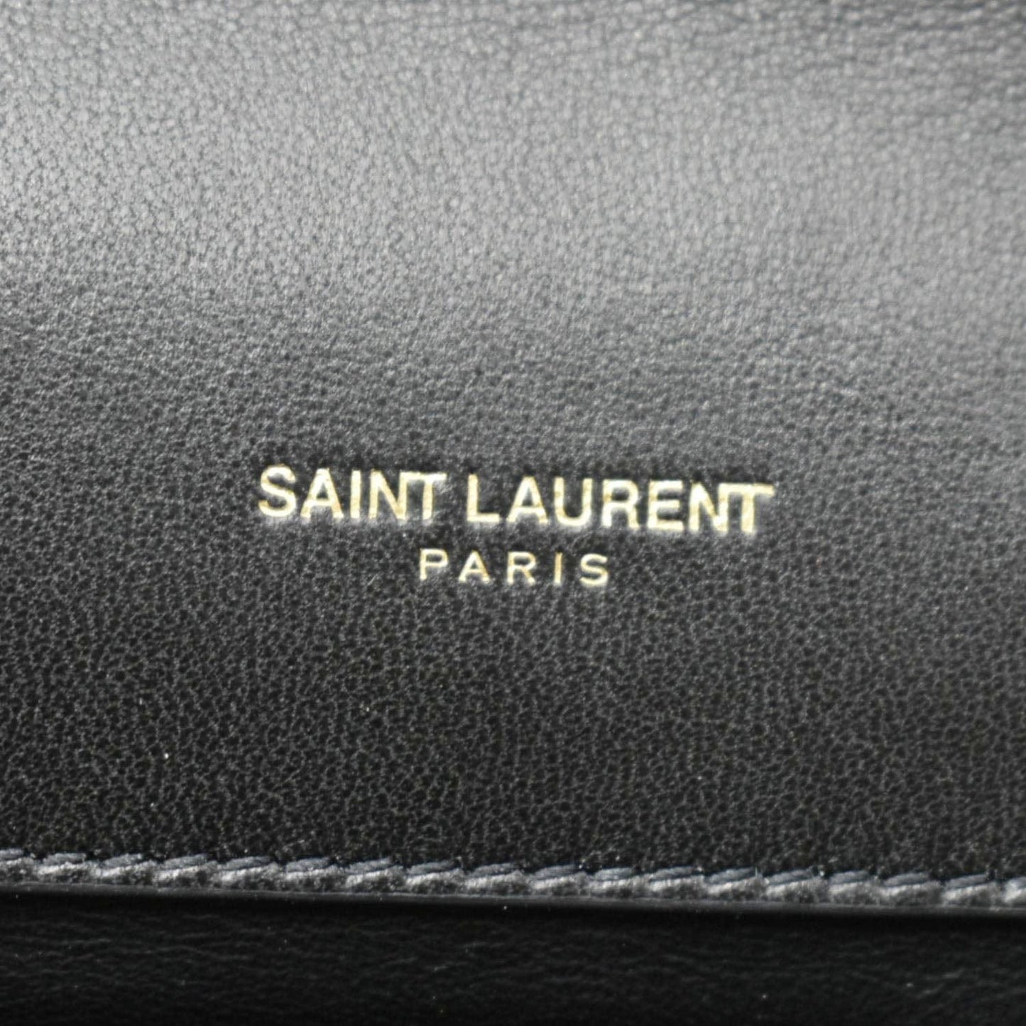 YVES SAINT LAURENT Gaby Small Envelope Quilted Leather Wallet Black