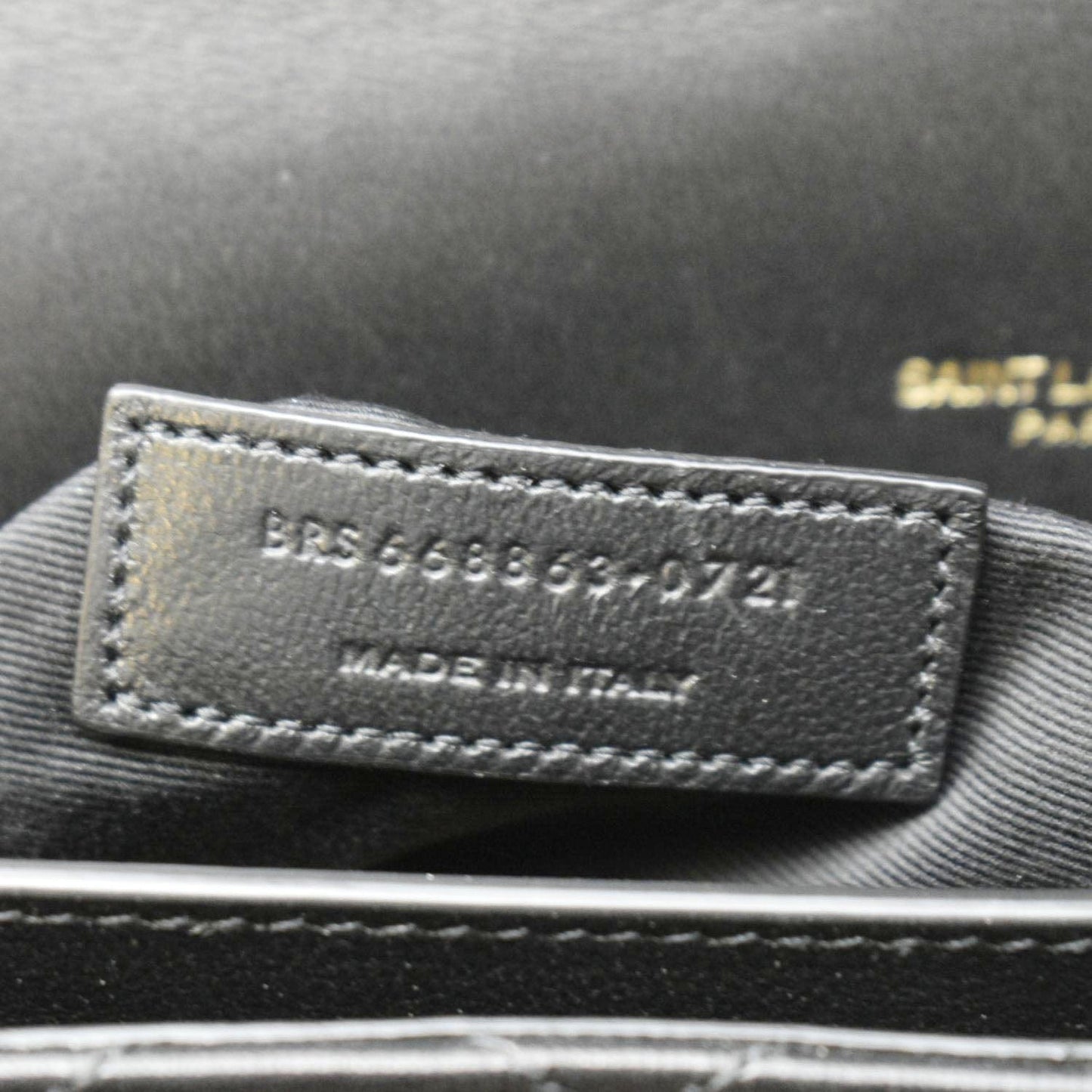 YVES SAINT LAURENT Gaby Small Envelope Quilted Leather Wallet Black