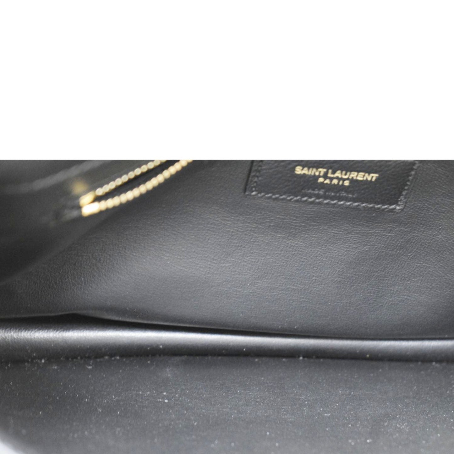 YVES SAINT LAURENT Gaby Small Envelope Quilted Leather Wallet Black