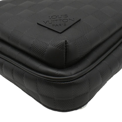 LOUIS VUITTON Avenue Sling Damier Infini Leather Backpack Bag Black