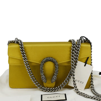 GUCCI Dionysus Small Leather Crossbody Bag Gold 499623