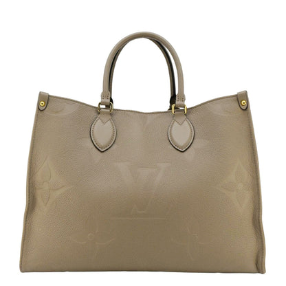LOUIS VUITTON Onthego MM Monogram Empreinte Shoulder Bag Tourterelle