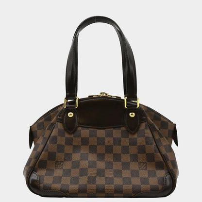 LOUIS VUITTON Verona PM Damier Ebene Satchel Bag Brown