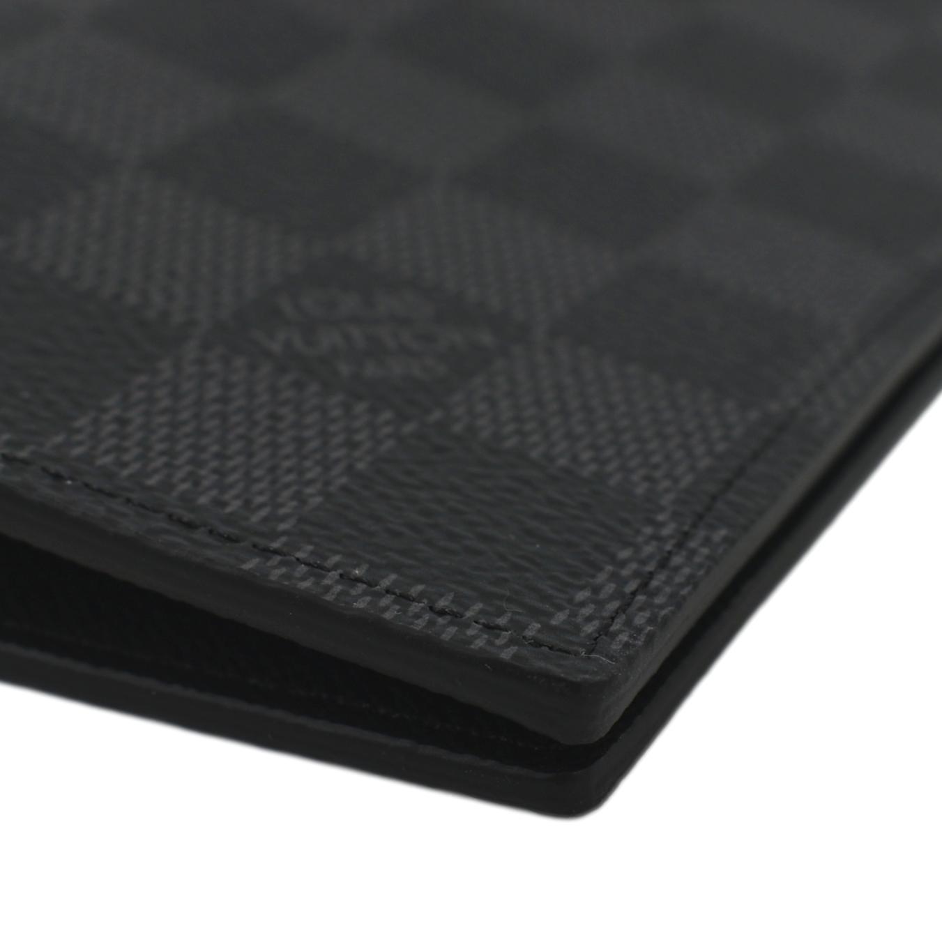 LOUIS VUITTON James Damier Graphite Canvas Wallet Black