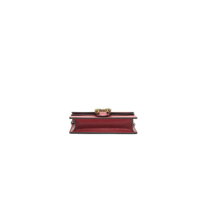 Gucci Dionysus Leather Super Mini Bag Red