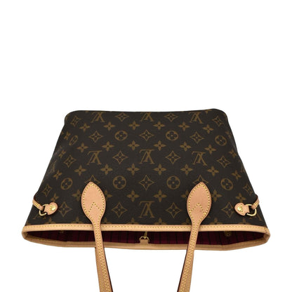 LOUIS VUITTON Neverfull PM Monogram Canvas Tote Bag Fuchsia