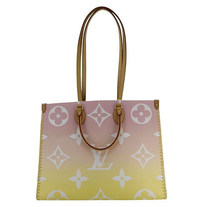 LOUIS VUITTON Onthego GM  By The Pool Raffia Canvas Tote Bag Multicolor