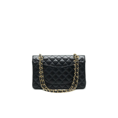 Chanel Medium Classic Double Flap Bag Caviar Black  Serial16