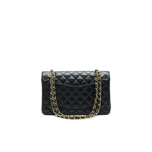 Chanel Medium Classic Double Flap Bag Caviar Black  Serial16