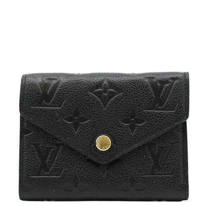 LOUIS VUITTON Victorine Monogram Empreinte Wallet Black