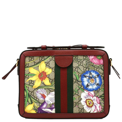 GUCCI Ophidia Flora Web Small Top Handle Bag Red 550622