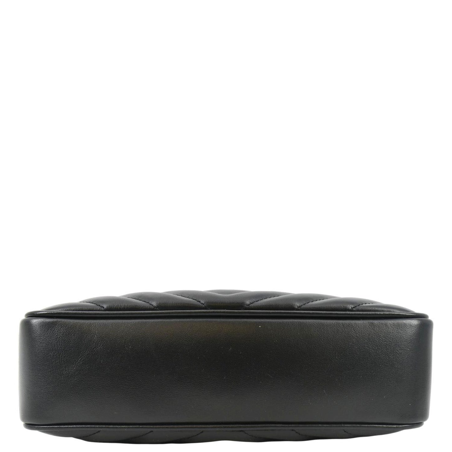 YVES SAINT LAURENT Lou Chevron Leather Camera Crossbody Bag Black