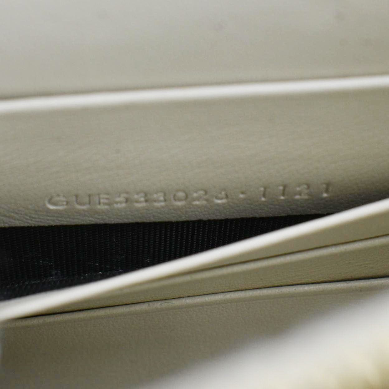 YVES SAINT LAURENT Sunset Crocodile Embossed Leather Crossbody Bag Ivory