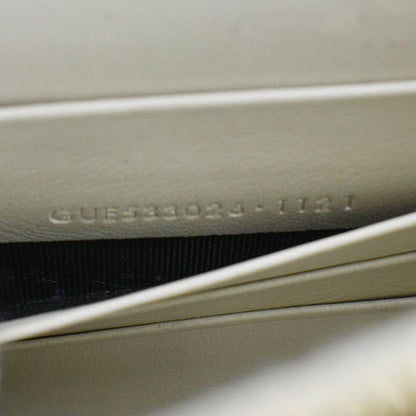 YVES SAINT LAURENT Sunset Crocodile Embossed Leather Crossbody Bag Ivory