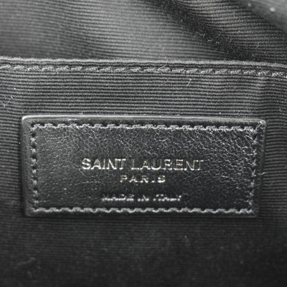 YVES SAINT LAURENT Lou Chevron Leather Camera Crossbody Bag Black