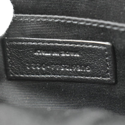 YVES SAINT LAURENT Lou Chevron Leather Camera Crossbody Bag Black