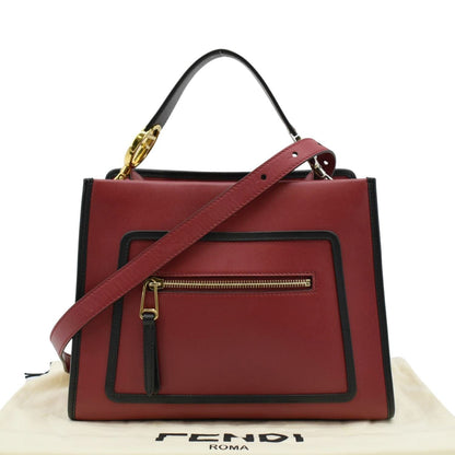 FENDI Runaway Small Leather Tote Bag Red