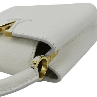 LOUIS VUITTON  Capucine Mini Taurillon Leather Crossbody Bag Snow