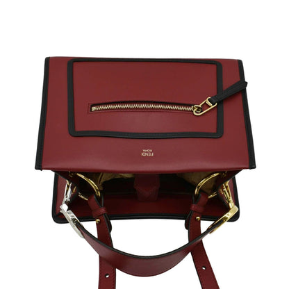 FENDI Runaway Small Leather Tote Bag Red