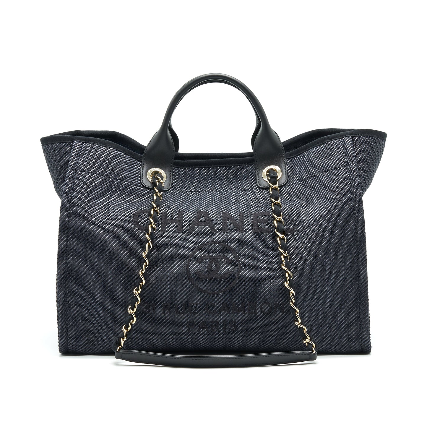 Chanel Medium Deauville Tote In Black