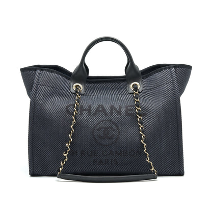 CHANEL MEDIUM DEAUVILLE TOTE IN BLACK