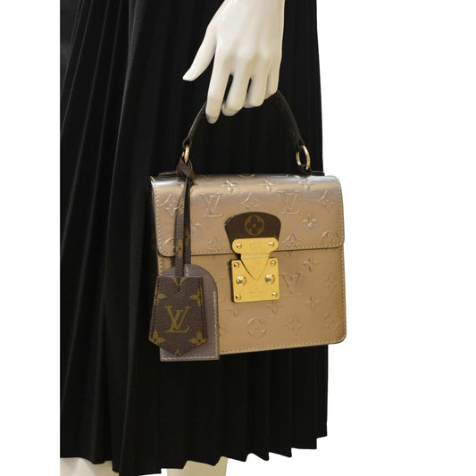 LOUIS VUITTON Spring Street NM Monogram Vernis Crossbody Bag Light Purple