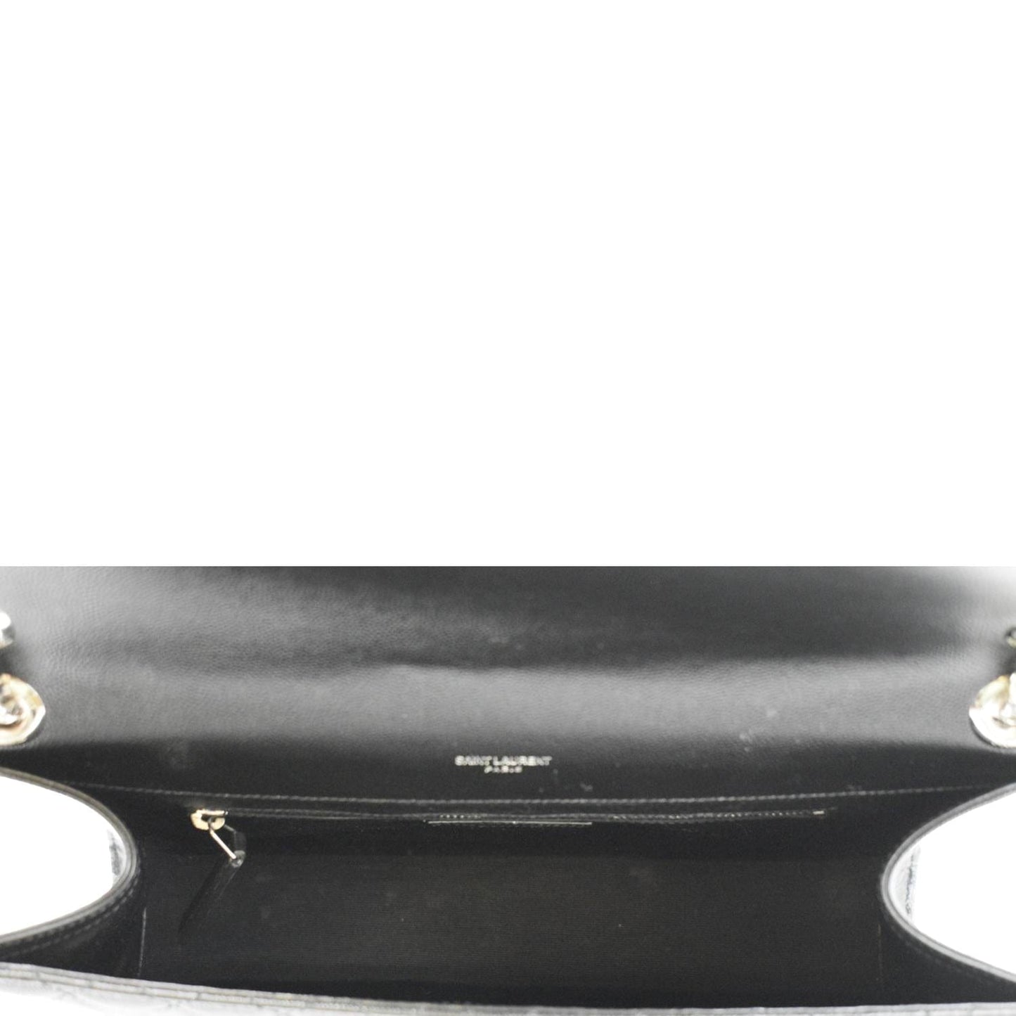 YVES SAINT LAURENT Large Envelope Mix Matelasse Leather Chain Shoulder Bag Black