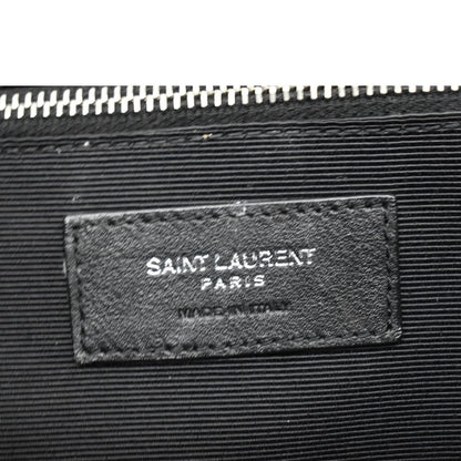 YVES SAINT LAURENT Large Envelope Mix Matelasse Leather Chain Shoulder Bag Black