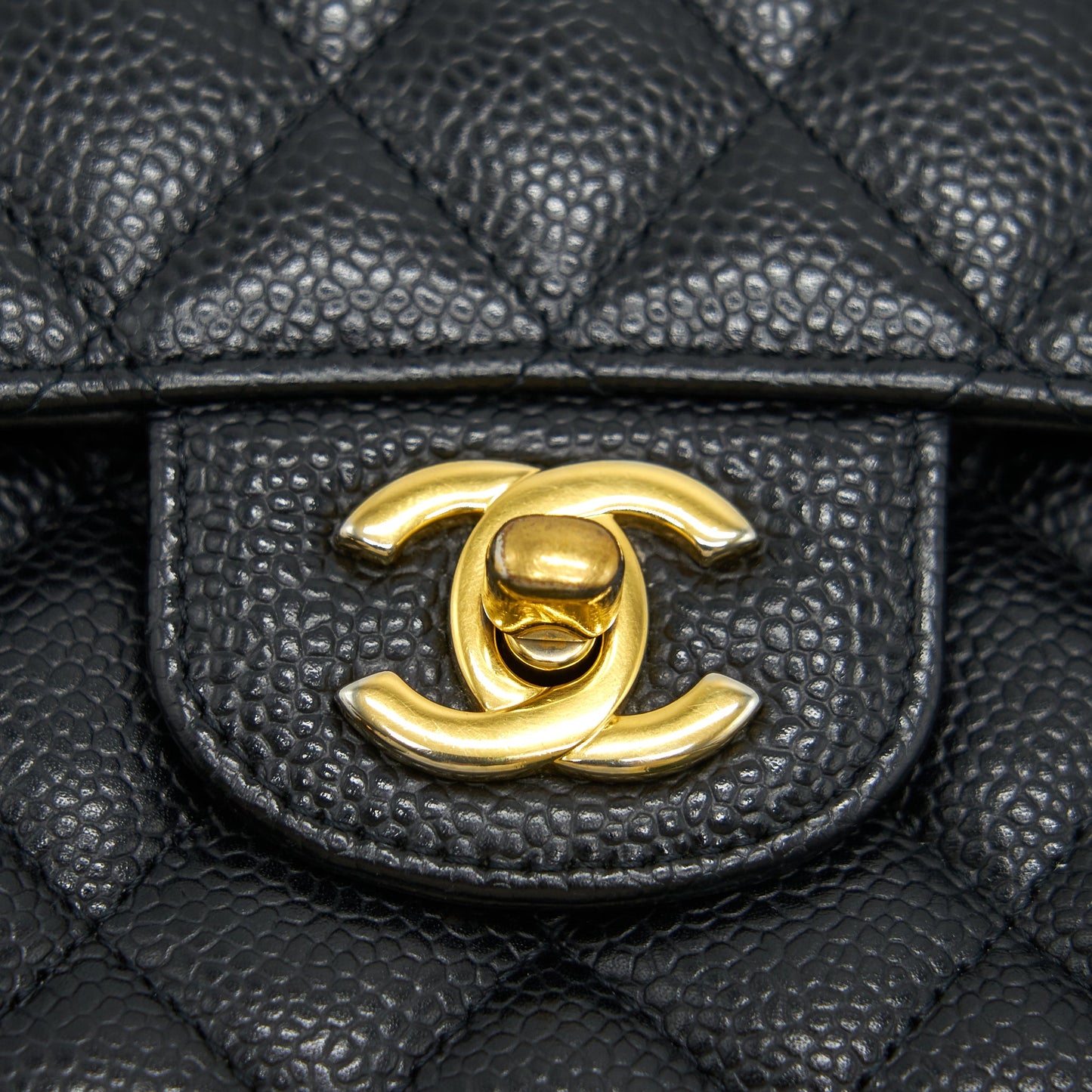 Chanel Medium Classic Double Flap Bag Caviar Black  Serial16