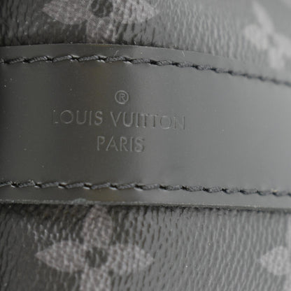 LOUIS VUITTON Keepall 55 Bandouliere Monogram Eclipse Travel Bag Black