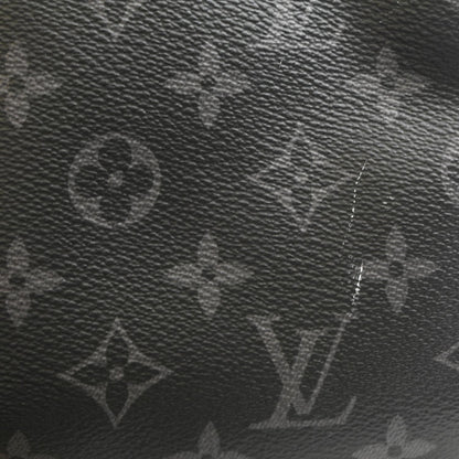 LOUIS VUITTON Keepall 55 Bandouliere Monogram Eclipse Travel Bag Black