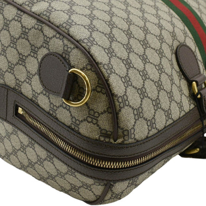 GUCCI X BALENCIAGA Ophidia Carry-On Supreme BB Web Duffle Bag Beige 680124