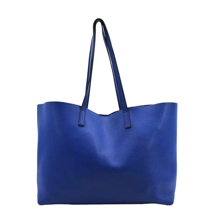 YVES SAINT LAURENT Shopping Leather Tote Bag Blue