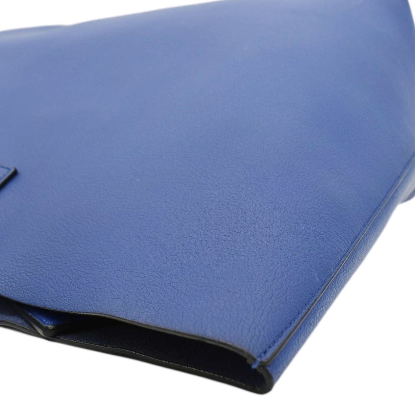 YVES SAINT LAURENT Shopping Leather Tote Bag Blue